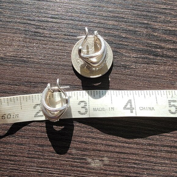 *RARE* Old Judith Ripka JR piece 925 sterling silver glamorous ribbed different - Picture 9 of 16